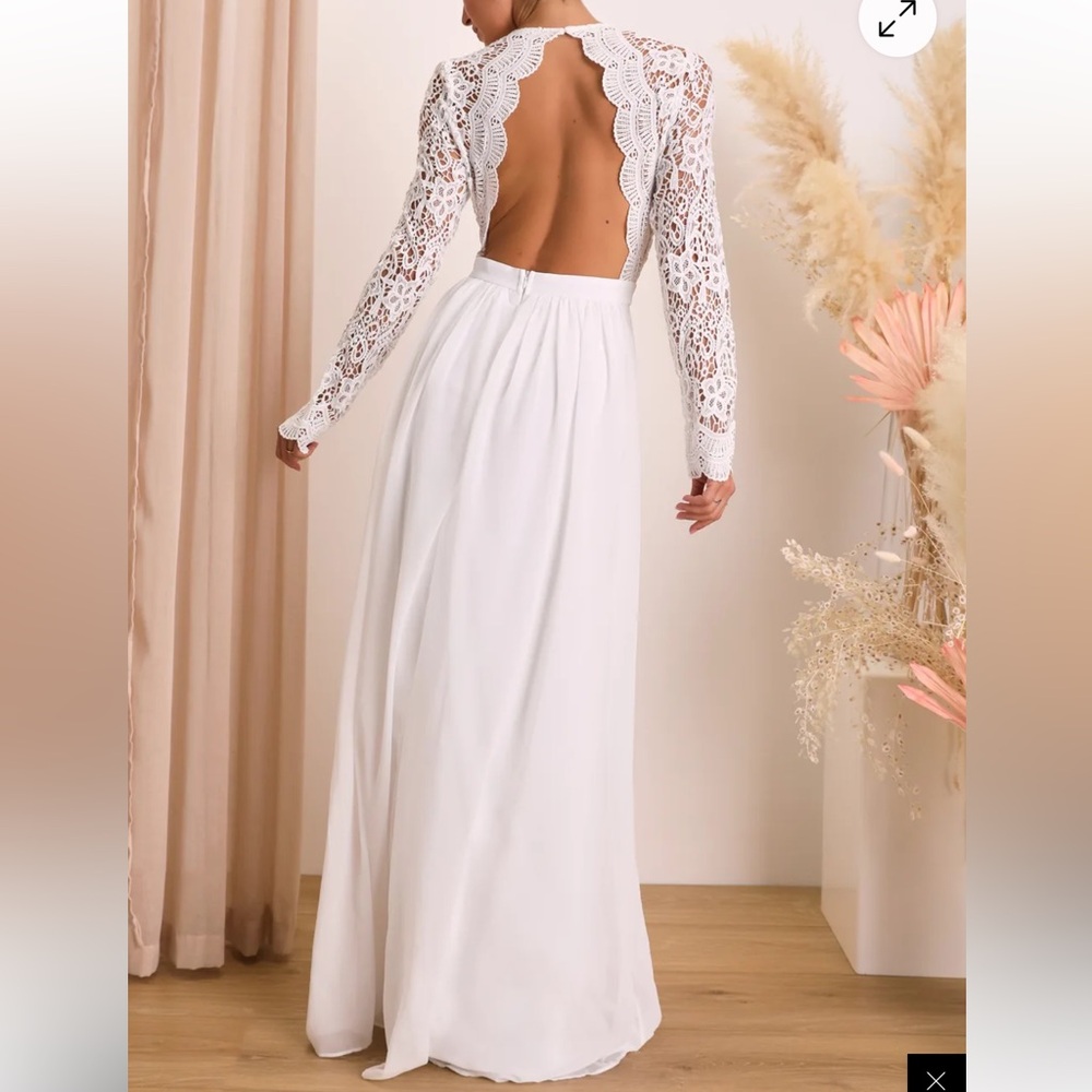 Lulus Awaken My Love White Long Sleeve Lace Maxi Dress - Picture 3 of 13